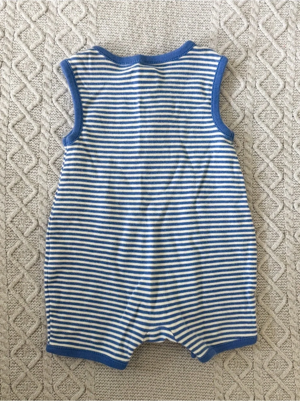 Hanna Andersson GAP H&M Blue Striped Baby One-Piece Romper Bundle 0-3M